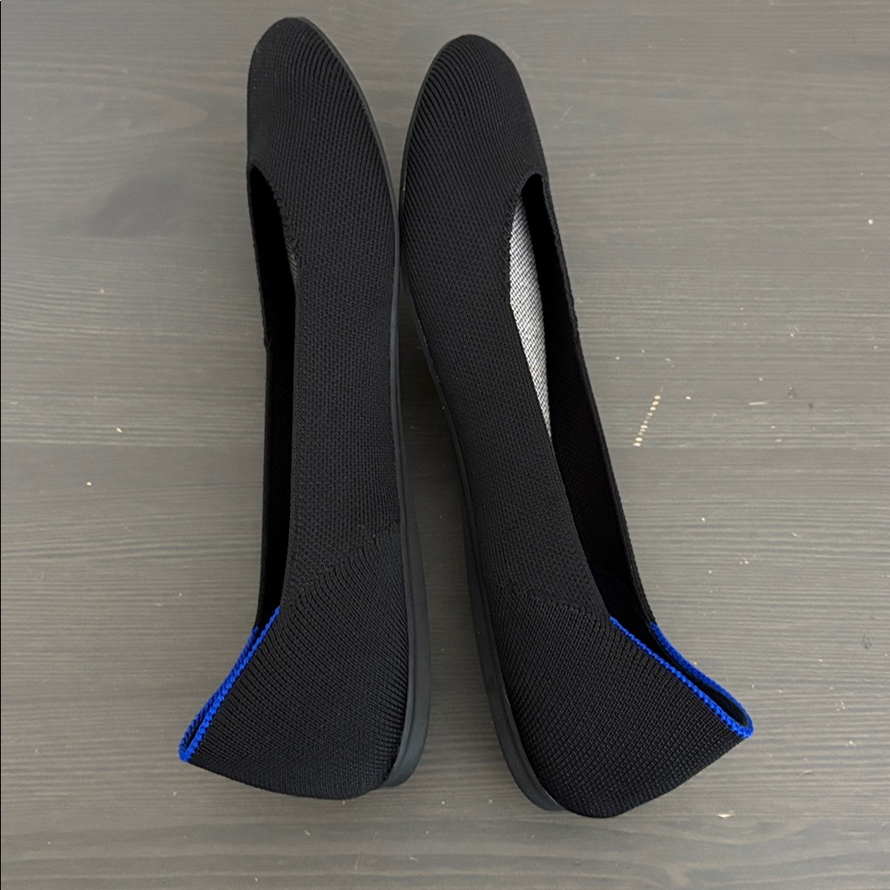 Rothy's‎ The Square Flats Womens Black Minimalist Neutral Slip On Knit Size 10 - Picture 5 of 12